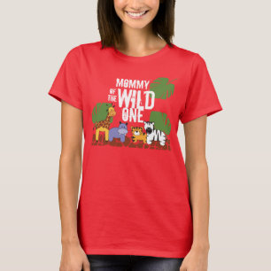 Red Mummy of the WILD ONE Safari 1st Birthday T-Shirt
