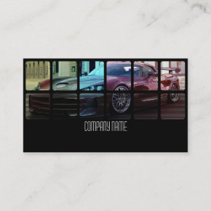 Red Muscle Car in  Different Colours Business Card