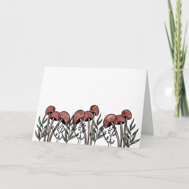 Red Mushroom Caps Card (Front)