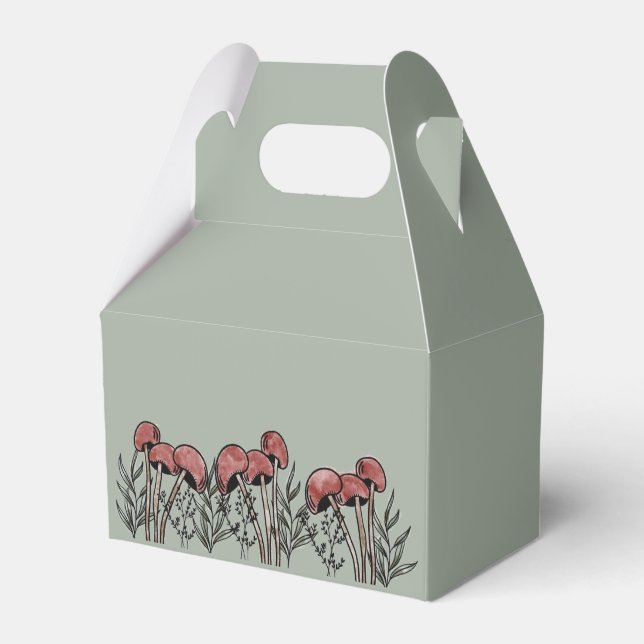 Red Mushroom Caps Favour Box (Front Side)