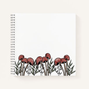 Red Mushroom Caps Notebook