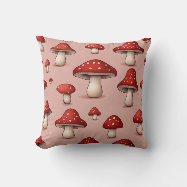 red mushroom cushion (Front)