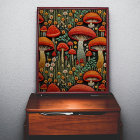 Red Mushroom Embroidery Decoupage