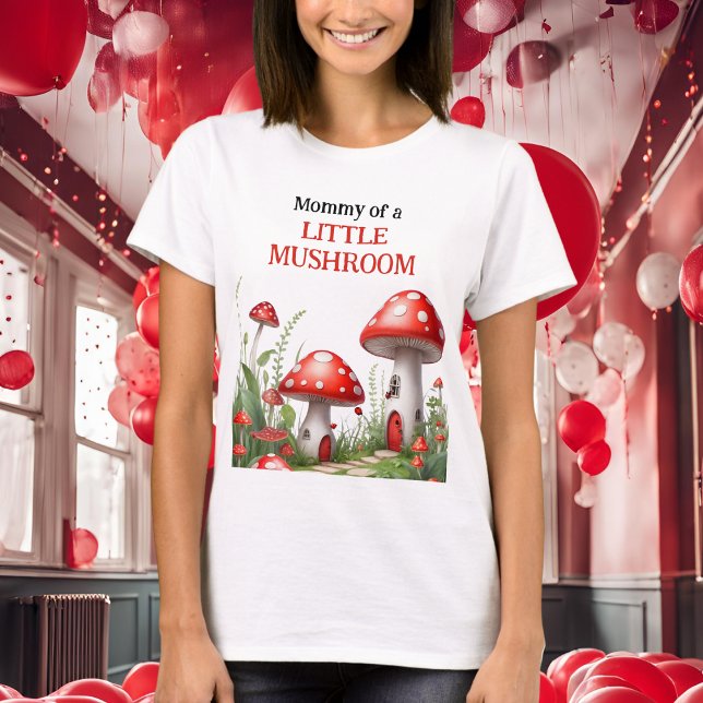 Red Mushroom Fungi Woodland Mum To Be T-Shirt (Creator Uploaded)