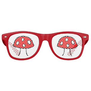 Red Mushroom Retro Party Shades