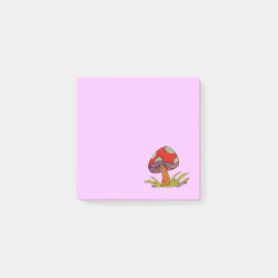 Red Mushroom with purple background Post-it Notes