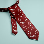 Red Music Notes Pattern Tie<br><div class="desc">Beautiful musical symbols seamless pattern design makes a perfect gifts for musicians,  music teachers,  band directors,  and music lovers.</div>
