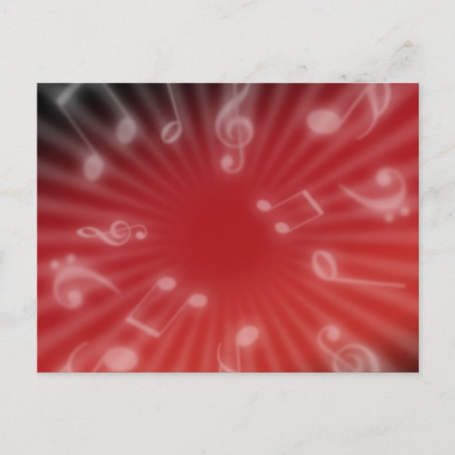 Red Music Postcard (Front)