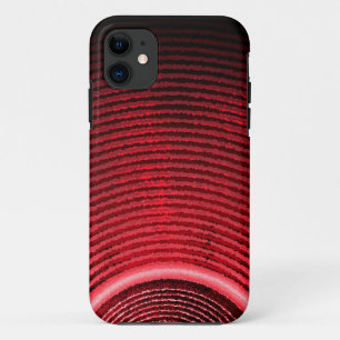 Red music speaker and sound waves Case-Mate iPhone case