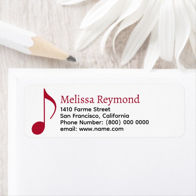 Red Musical Note & Musician Name  (Insitu)