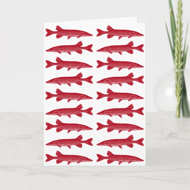 Red Muskie Fish Card (Front)