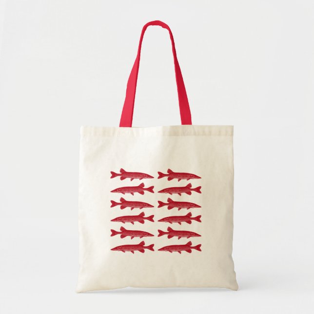 Red Muskie Fish Tote Bag (Front)