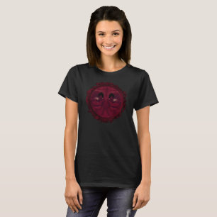 Red Mustache Woman T-Shirt