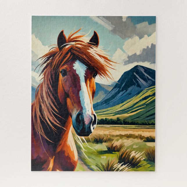 Red Mustang 500 Piece Puzzle (Vertical)