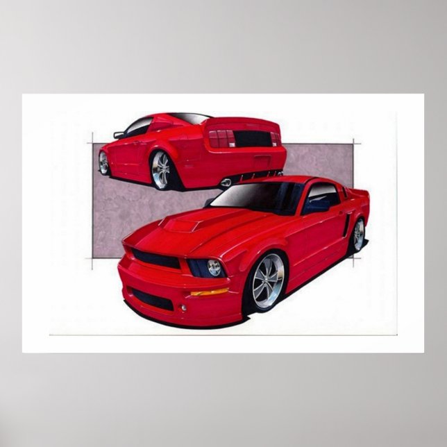 Red Mustang Poster (Front)
