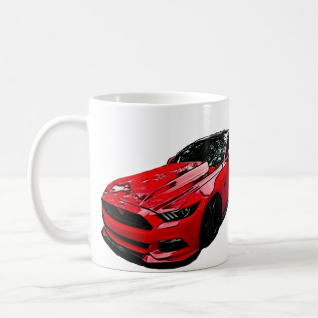 Red Mustang S550 Coffee Mug (Left)