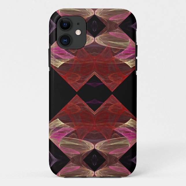 Red n Purp Fractal iPhone 5 Case-Mate Barely There Case (Back)