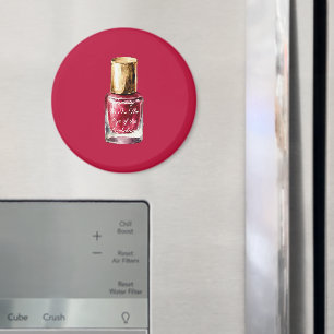 Red Nail Polish Beauty is quote Magnet