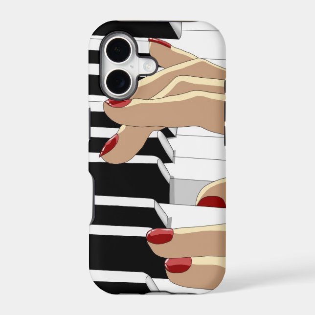 Red Nails Piano iPhone 5 Case (Back)
