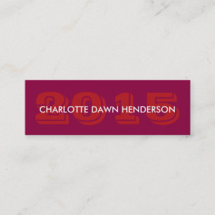 Red name card graduation announcement class year