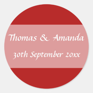 Red Name & Date Envelope Seal