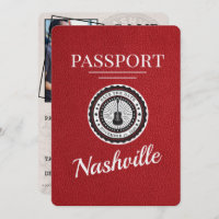 Red Nashville Passport Save The Date