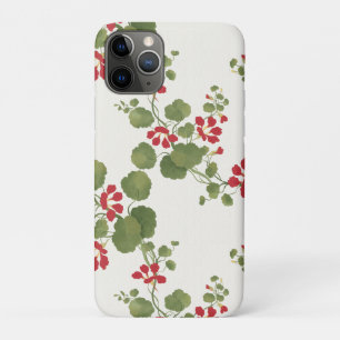 Red Nasturtium Cream Background Case-Mate iPhone Case