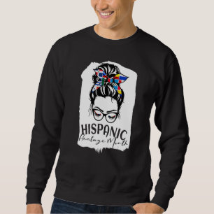 Red National Hispanic Heritage Month Latina Women Sweatshirt