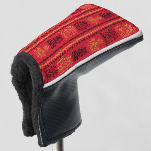 Red Native Pattern Ethnic Tribe Boho Culture Golf Head Cover