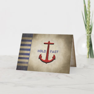 red nautical anchor encouragement card