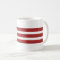 Red Nautical Stripes with Anchor and Monogram