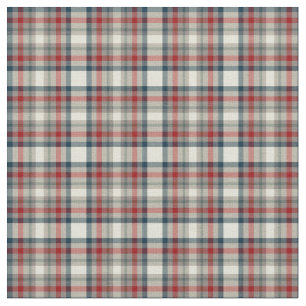 Red, Navy Blue, and Grey Plaid Fabric