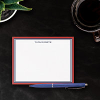 Red & Navy Blue Borders Add Your Name