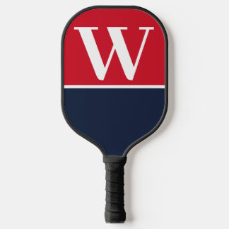 Red & Navy College Monogram Pickleball Paddle
