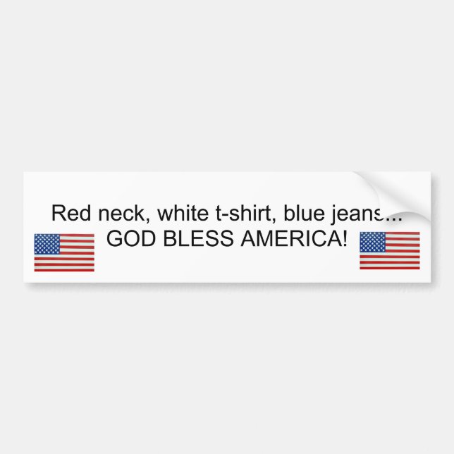 Red-neck Patriot Bumper Sticker (Front)