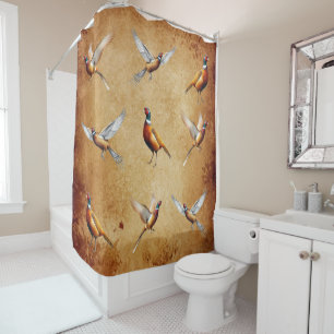 Red-neck Pheasant Shower Curtain