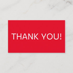 Red Neo-Generic II Thank You Business Card