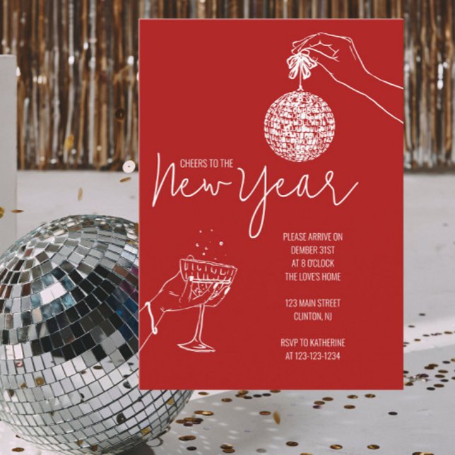 red new years party  invitation (Creator Uploaded)