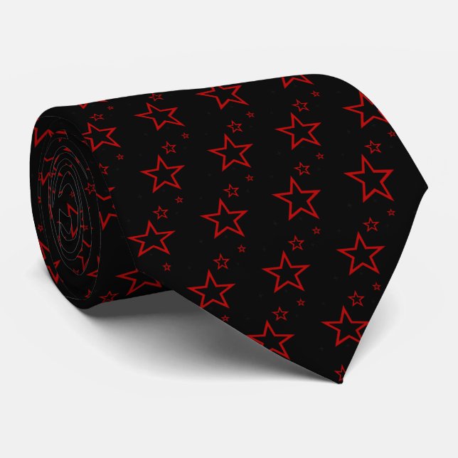 red night sky tie (Rolled)