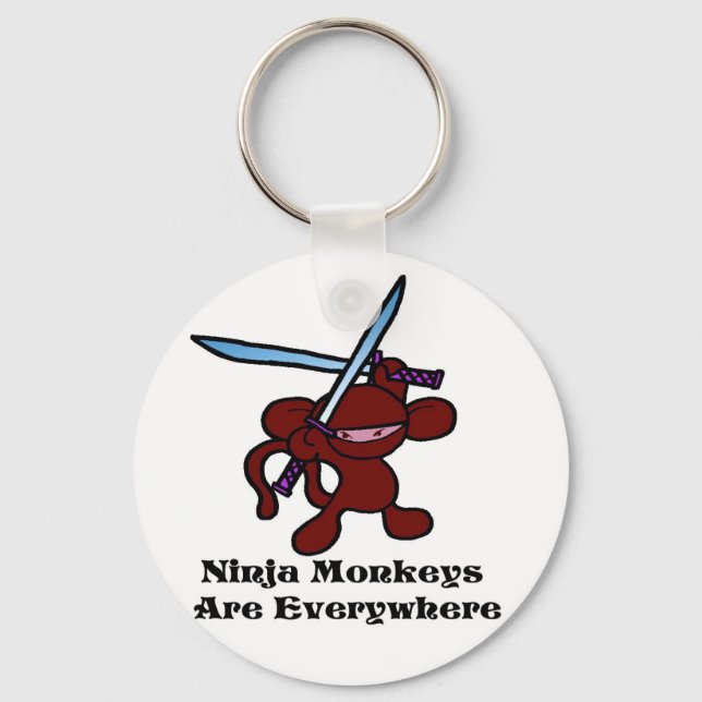 Red Ninja Overhead Key Ring (Front)