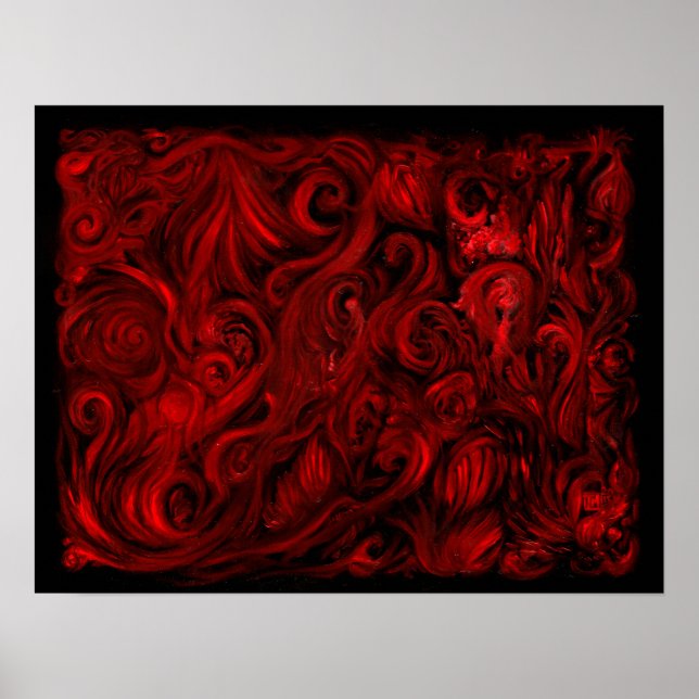 Red No. 5 Oil on Linen by Toby Mikle 2015 Poster (Front)