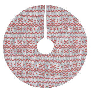 RED NORDIC KNIT Tree Skirt
