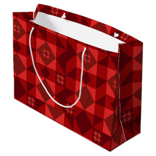 Red Nordic Star Christmas Large Gift Bag