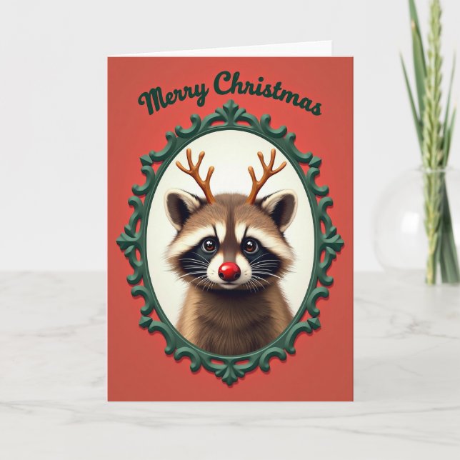 Red Nose Creature Holiday Card (Front)