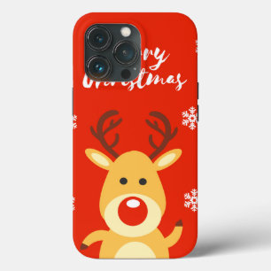 Red nose deerb iPhone 13 pro case