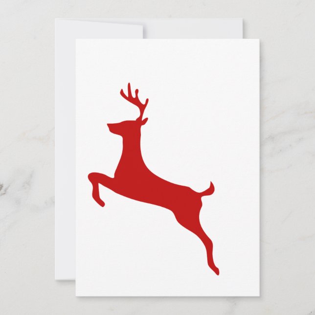 Red Nose Reindeer Christmas Folded Greeting Card (Front)