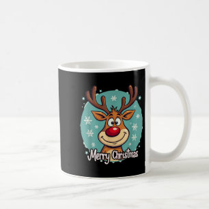 Red Nose Reindeer Funny Merry Christmas Men Women Coffee Mug