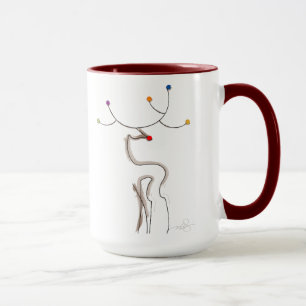 Red-Nosed Christmas Reindeer Mug