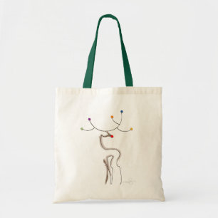 Red-Nosed Christmas Reindeer Tote Bag