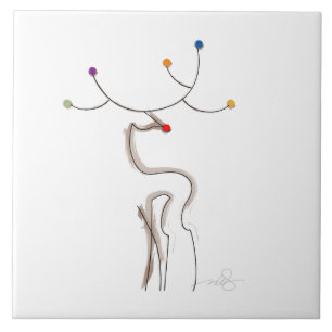 Red-Nosed Reindeer Holiday Tile